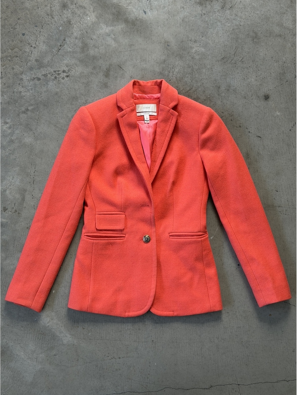 J.Crew / Hacking Blazer / Autumn Coral Wool Size 00